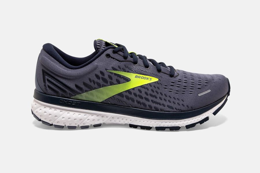 Brooks Herren Ghost 13 Laufschuhe Grau/Navy Sale 055-618379